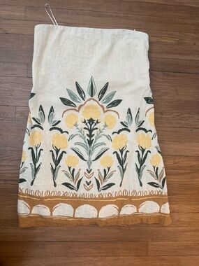 Abercrombie & Fitch tan and cream dress LARGE TALL